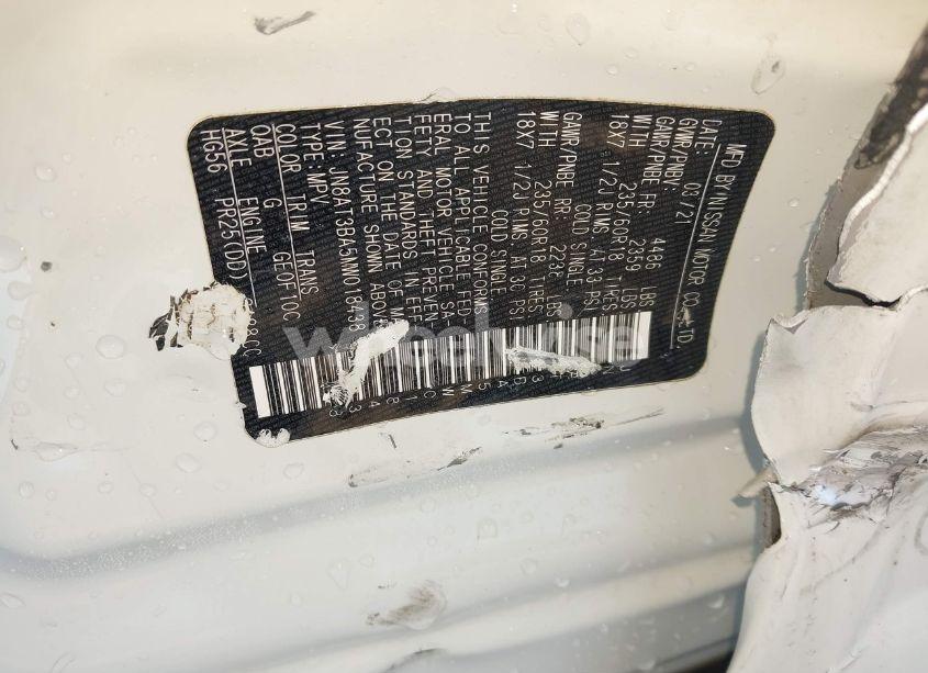 Photo 9 of 2021 Nissan Rogue SV FWD (VIN JN8AT3BA5MW018438)