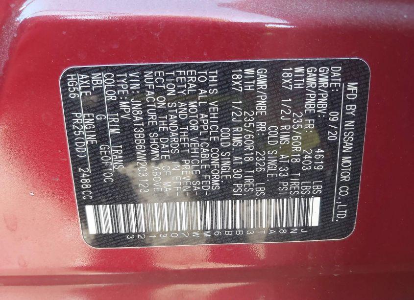 Photo 9 of 2021 Nissan Rogue SV INTELLIGENT AWD (VIN JN8AT3BB6MW203123)