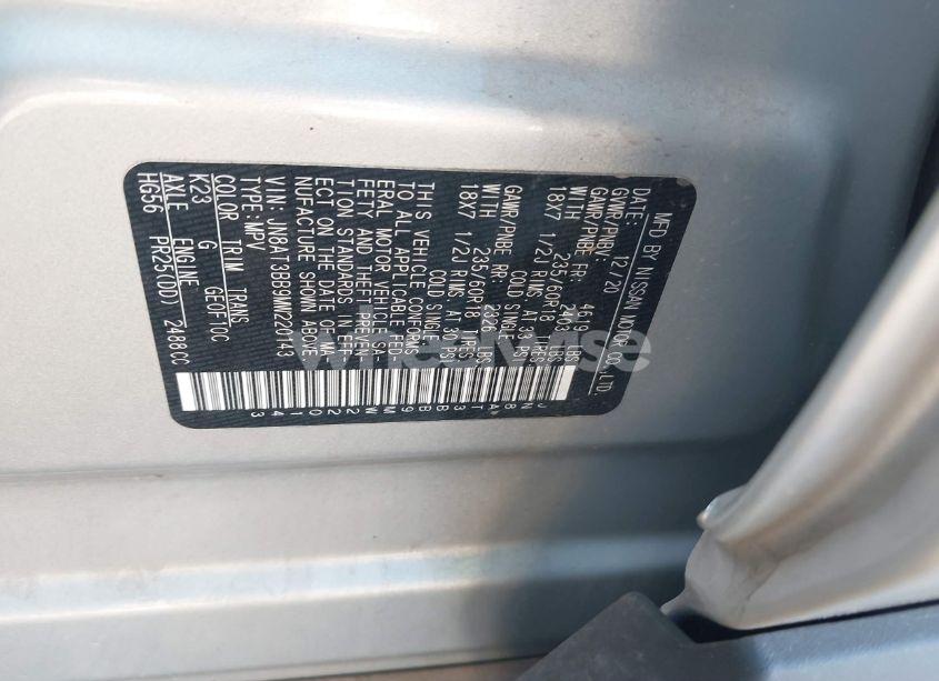 Photo 9 of 2021 Nissan Rogue SV INTELLIGENT AWD (VIN JN8AT3BB9MW220143)