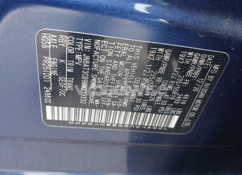 Photo 9 of 2021 Nissan Rogue SL INTELLIGENT AWD (VIN JN8AT3CB9MW219332)