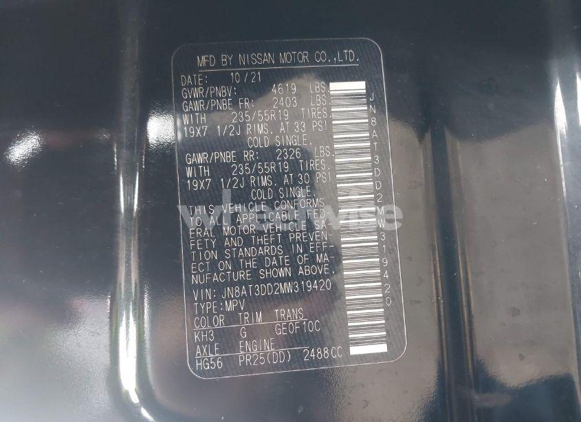 Photo 9 of 2021 Nissan Rogue PLATINUM INTELLIGENT AWD (VIN JN8AT3DD2MW319420)