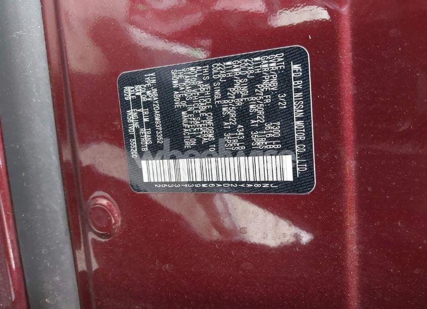 Photo 9 of 2021 Nissan Armada PLATINUM 2WD (VIN JN8AY2DA6M9373352)