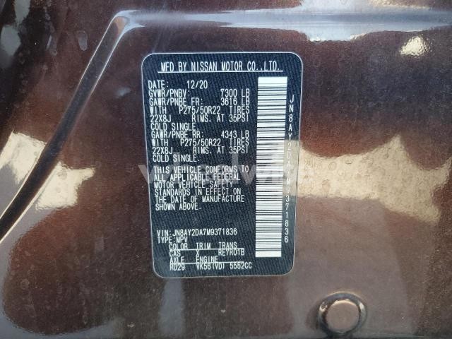 Photo 7 of 2021 NISSAN ARMADA PLATINUM (VIN JN8AY2DA7M9371836)