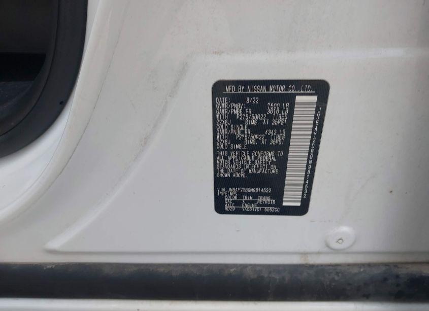 Photo 9 of 2022 Nissan Armada PLATINUM 4WD (VIN JN8AY2DB9N9814532)