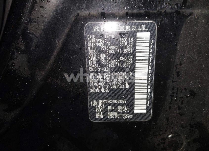 Photo 9 of 2019 Nissan Armada PLATINUM (VIN JN8AY2NC0K9583099)