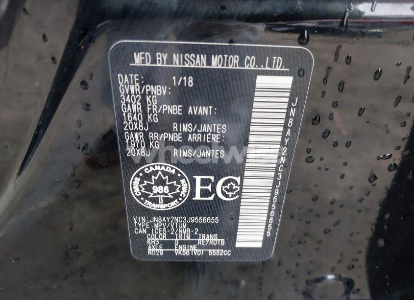 Photo 9 of 2018 Nissan Armada PLATINUM/SL/SV (VIN JN8AY2NC3J9556655)