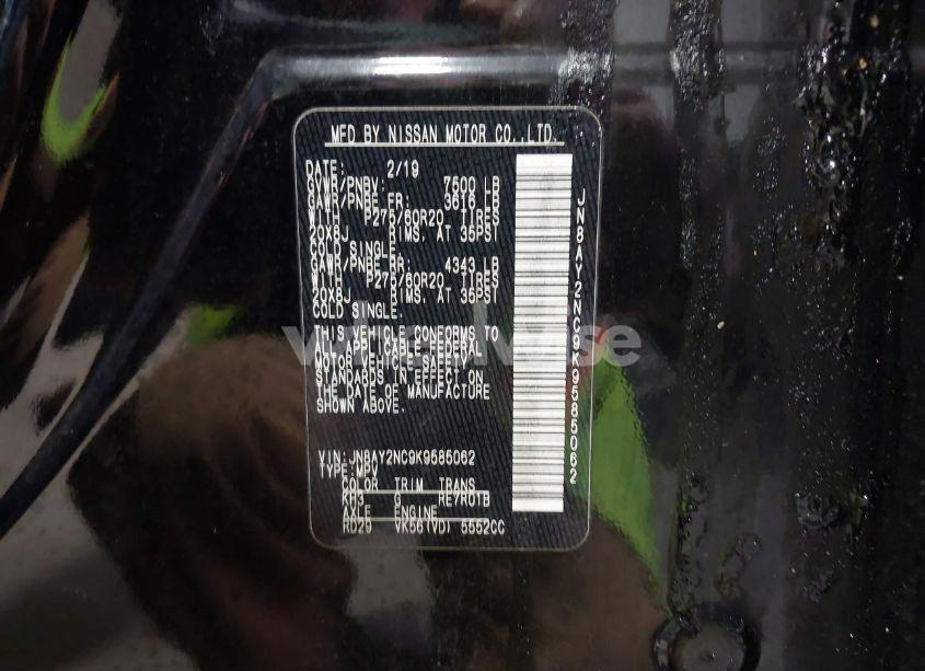 Photo 9 of 2019 Nissan Armada SL (VIN JN8AY2NC9K9585062)