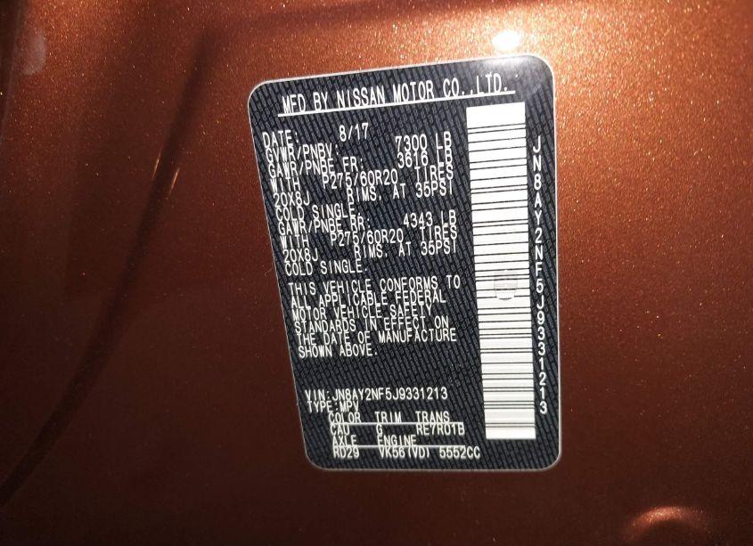 Photo 9 of 2018 Nissan Armada PLATINUM (VIN JN8AY2NF5J9331213)