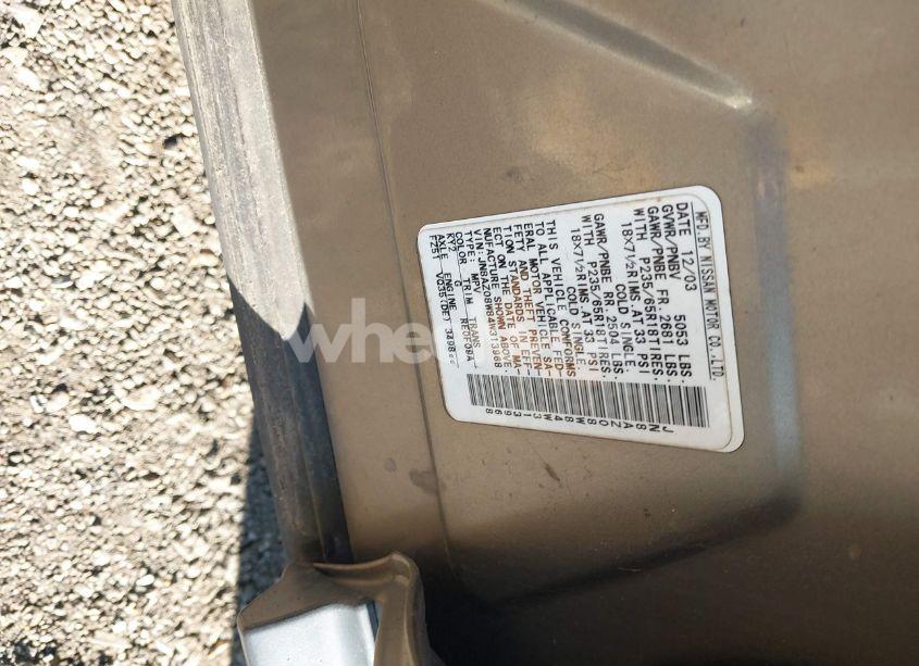 Photo 6 of 2004 Nissan Murano SE (VIN JN8AZ08W84W313968)