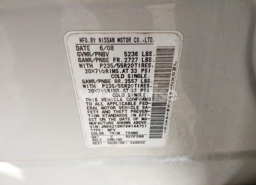 Photo 3 of 2009 Nissan Murano LE (VIN JN8AZ18W79W144751)