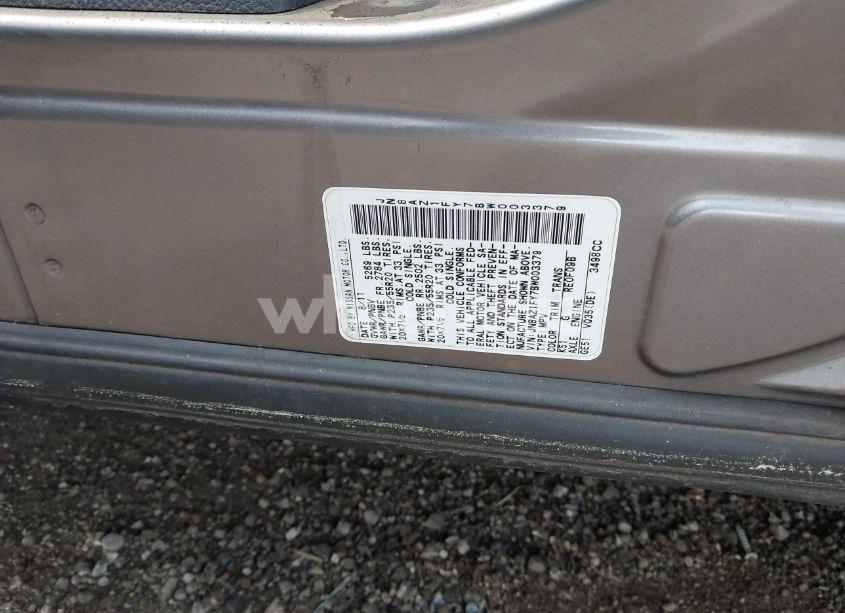 Photo 9 of 2011 Nissan Murano CROSSCABRIOLET (VIN JN8AZ1FY7BW003379)