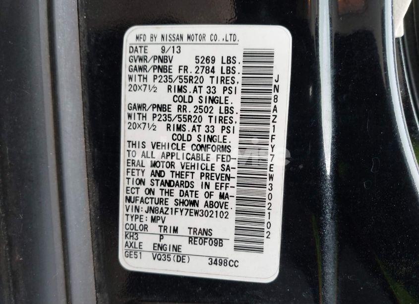 Photo 6 of 2014 Nissan Murano CROSSCABRIOLET (VIN JN8AZ1FY7EW302102)