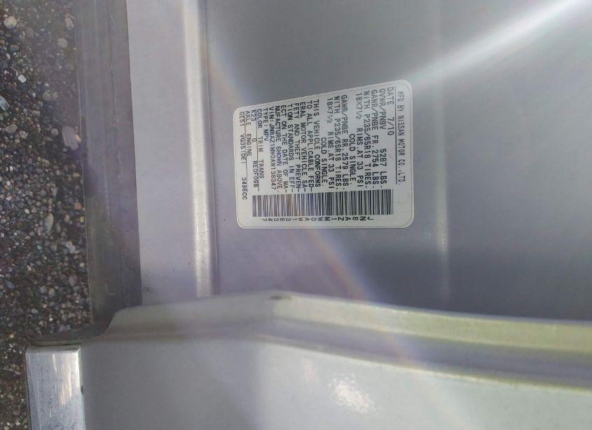 Photo 9 of 2010 Nissan Murano S (VIN JN8AZ1MW0AW138347)