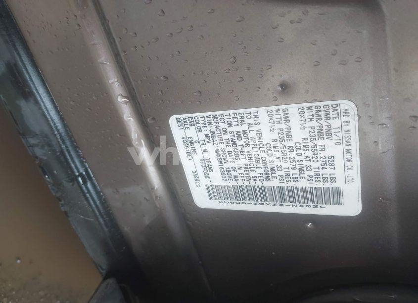 Photo 4 of 2011 Nissan Murano LE (VIN JN8AZ1MWXBW163922)