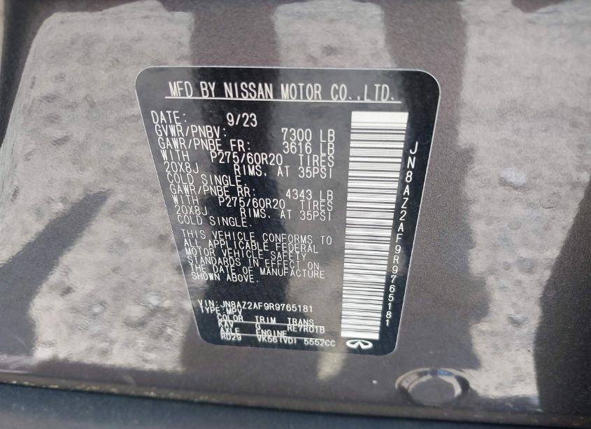 Photo 3 of 2024 Infiniti Qx80 LUXE (VIN JN8AZ2AF9R9765181)