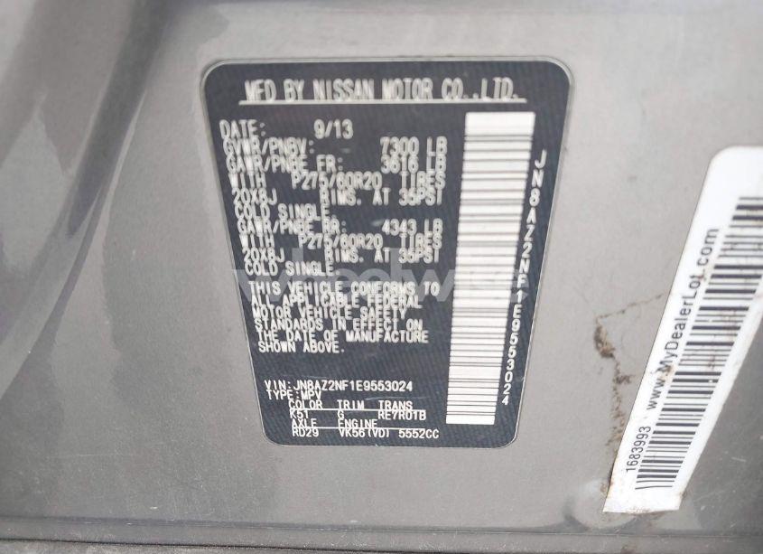 Photo 9 of 2014 Infiniti Qx80 (VIN JN8AZ2NF1E9553024)