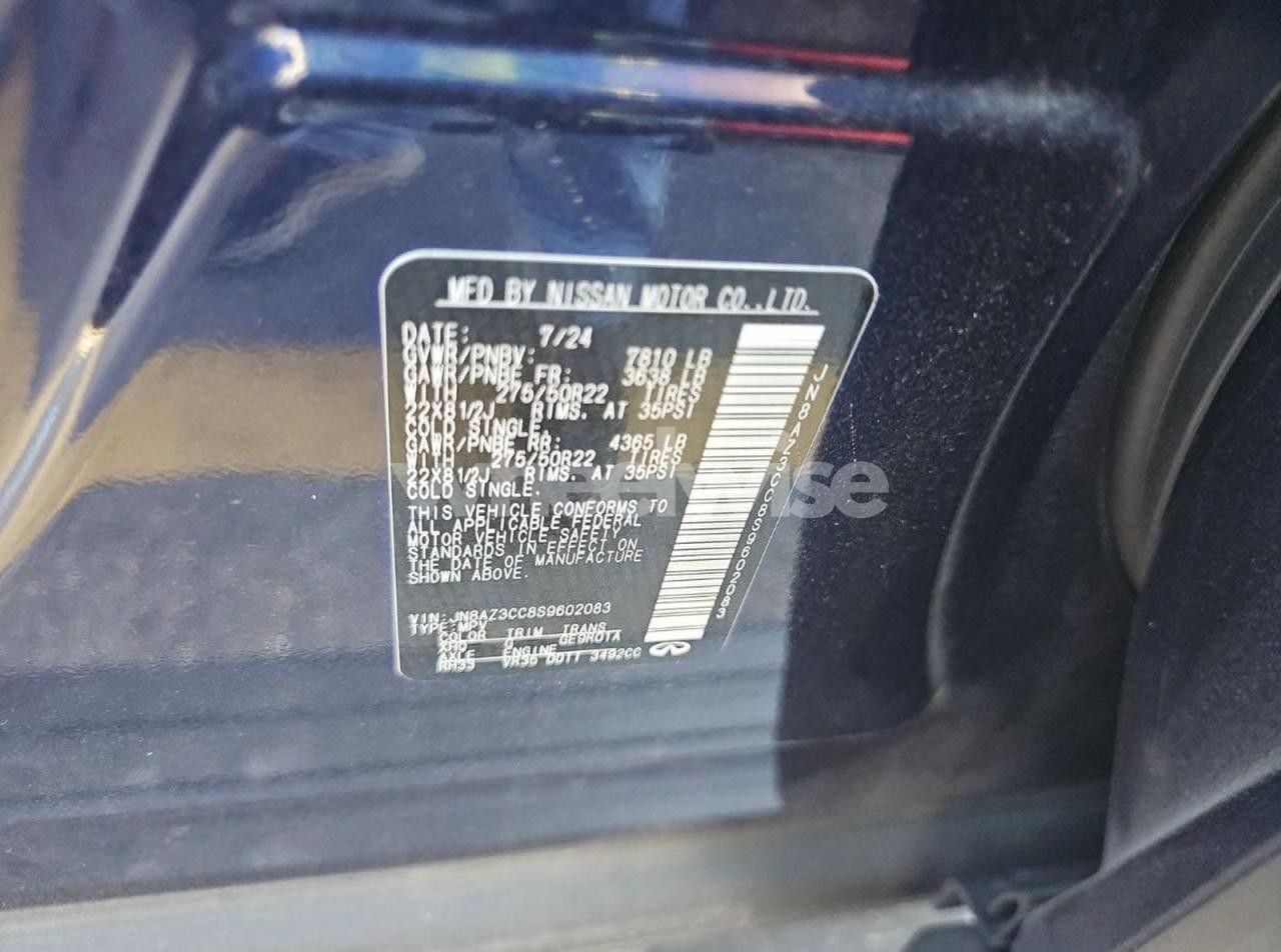 Photo 10 of 2025 INFINITI QX80 AUTOGRAPH N/A (VIN JN8AZ3CC8S9602083)