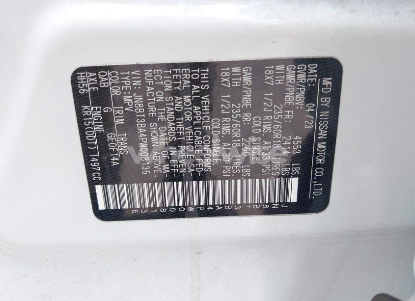 Photo 9 of 2023 Nissan Rogue SV FWD (VIN JN8BT3BA4PW008136)