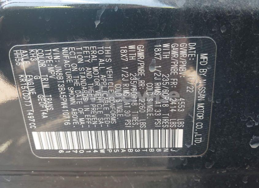 Photo 9 of 2023 Nissan Rogue SV FWD (VIN JN8BT3BA5PW410716)