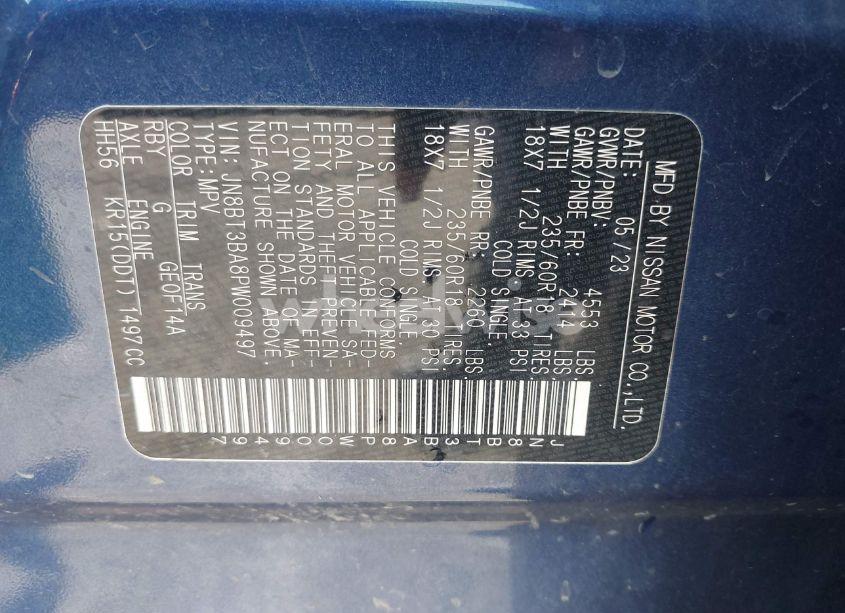 Photo 9 of 2023 Nissan Rogue SV FWD (VIN JN8BT3BA8PW009497)