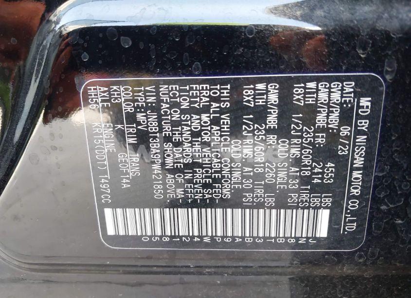 Photo 9 of 2023 Nissan Rogue SV FWD (VIN JN8BT3BA9PW421850)