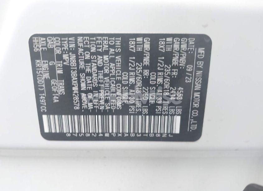 Photo 9 of 2023 Nissan Rogue SV FWD (VIN JN8BT3BAXPW428578)