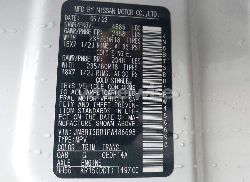 Photo 9 of 2023 Nissan Rogue SV INTELLIGENT AWD (VIN JN8BT3BB1PW486698)