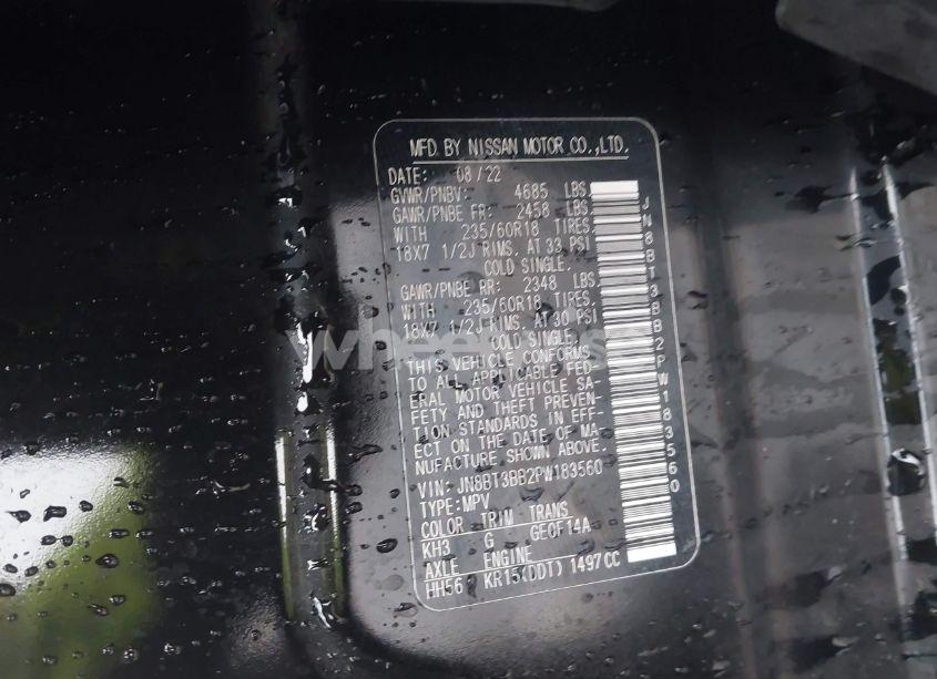 Photo 2 of 2023 Nissan Rogue SV INTELLIGENT AWD (VIN JN8BT3BB2PW183560)