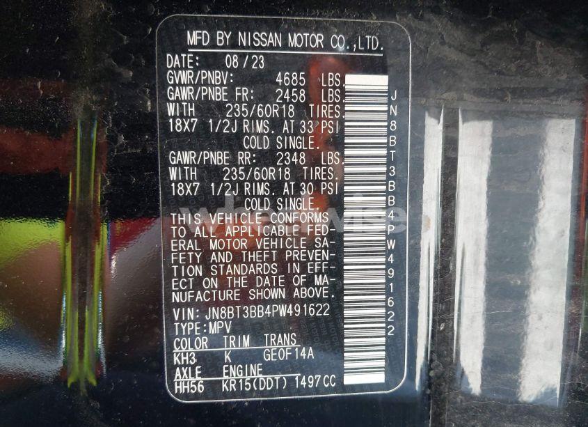 Photo 9 of 2023 Nissan Rogue SV INTELLIGENT AWD (VIN JN8BT3BB4PW491622)
