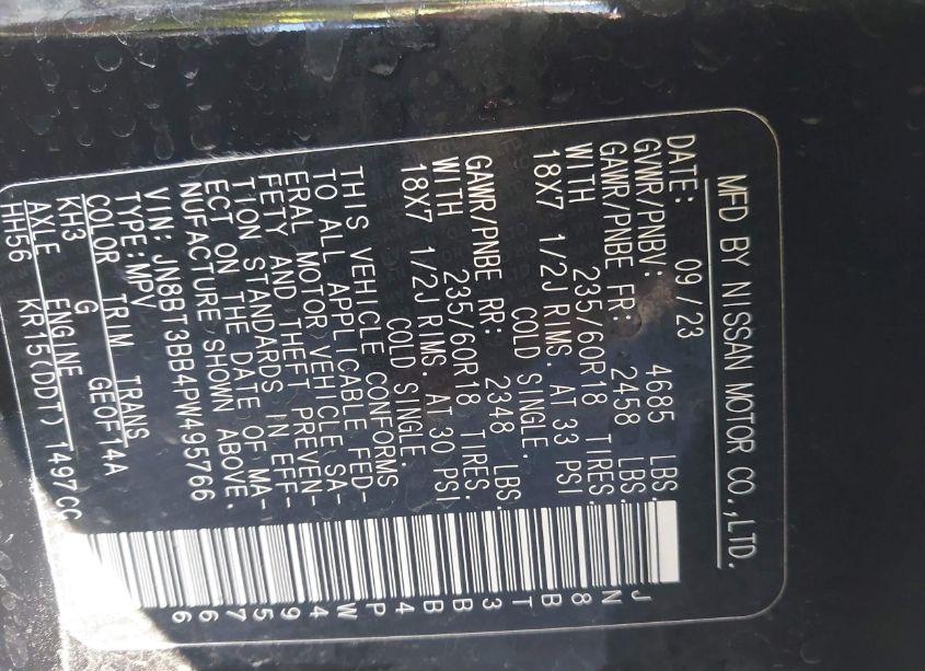 Photo 2 of 2023 Nissan Rogue SV INTELLIGENT AWD (VIN JN8BT3BB4PW495766)