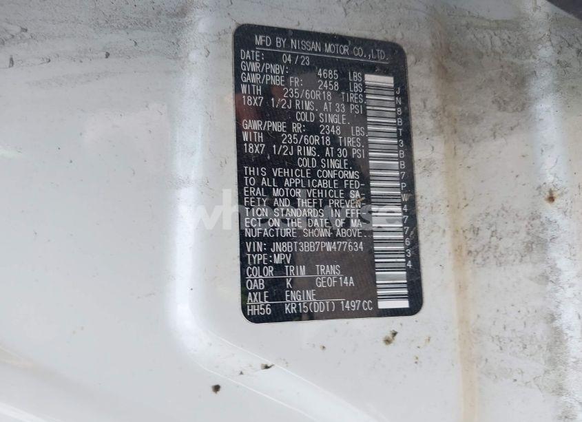 Photo 9 of 2023 Nissan Rogue SV INTELLIGENT AWD (VIN JN8BT3BB7PW477634)