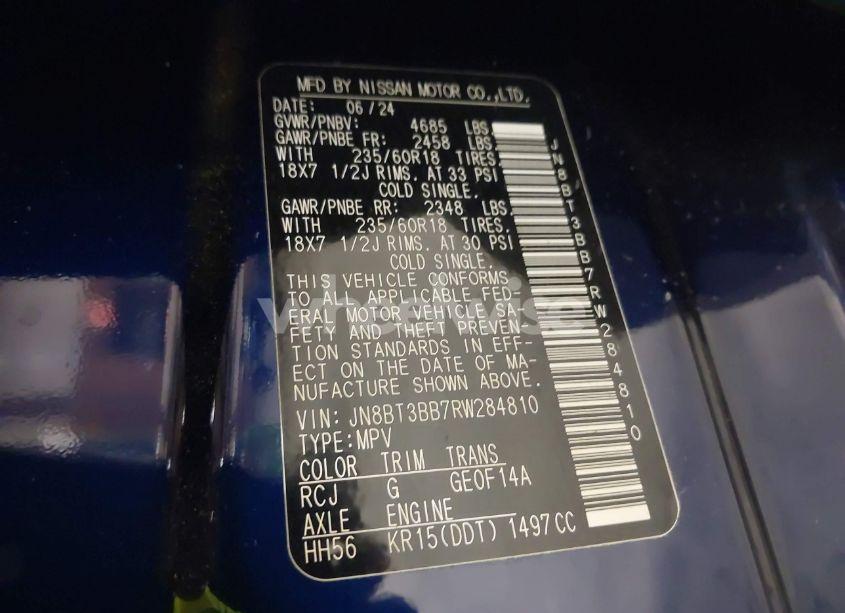 Photo 9 of 2024 Nissan Rogue SV INTELLIGENT AWD (VIN JN8BT3BB7RW284810)