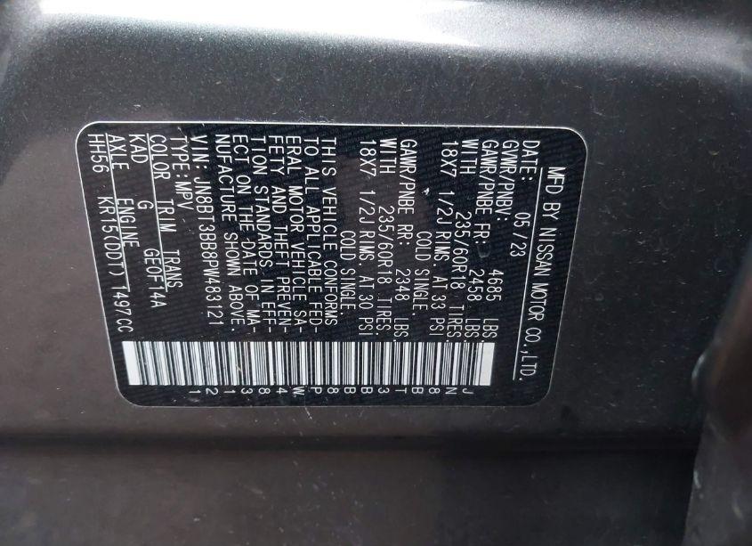 2023 Nissan Rogue SV INTELLIGENT AWD (VIN JN8BT3BB8PW483121) main photo