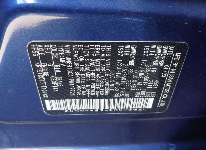 Photo 3 of 2023 Nissan Rogue SL FWD (VIN JN8BT3CA1PW417726)