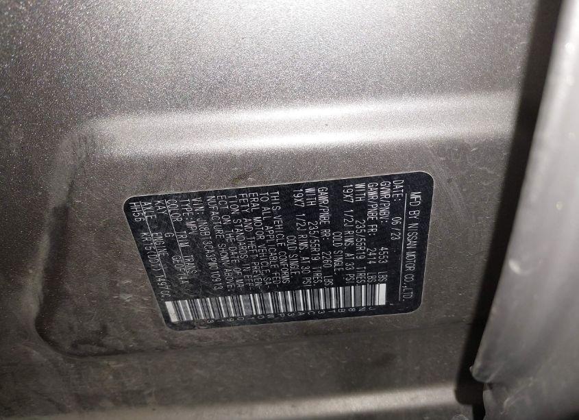 2023 Nissan Rogue SL FWD (VIN JN8BT3CA3PW010913) main photo