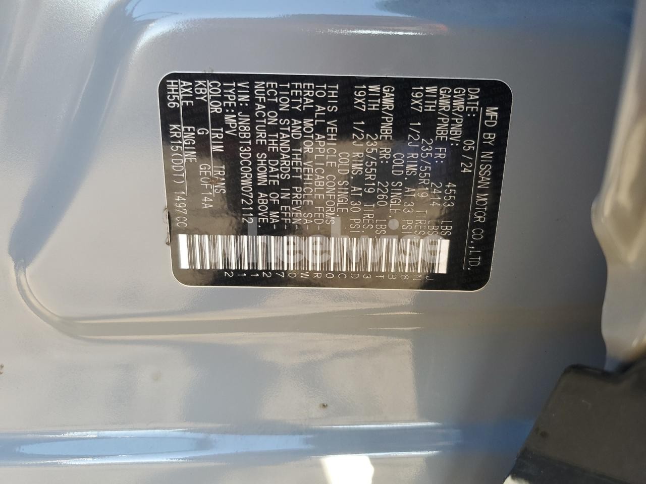 Photo 14 of 2024 NISSAN ROGUE PLATINUM (VIN JN8BT3DC0RW072112)