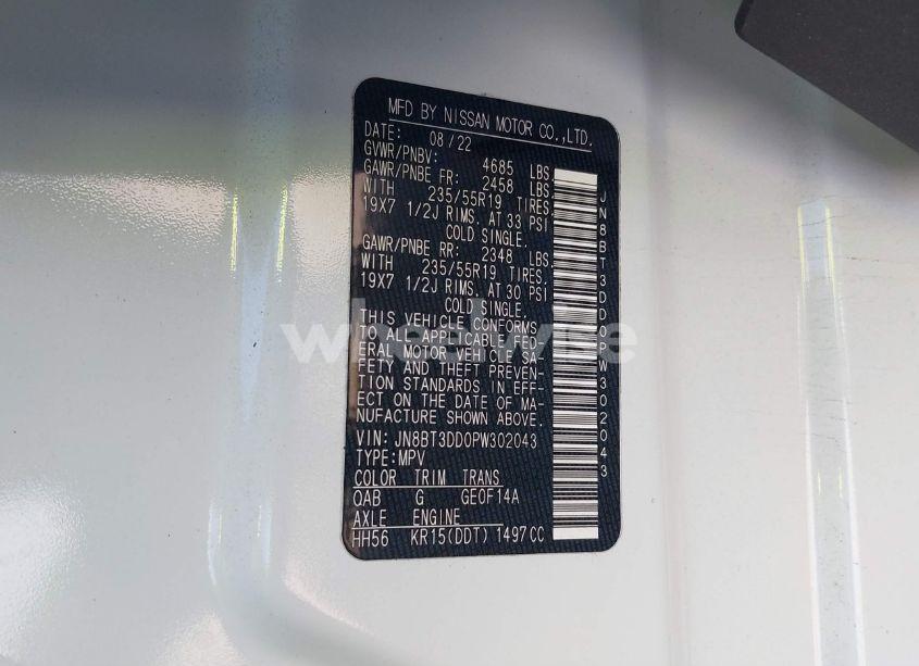 Photo 2 of 2023 Nissan Rogue PLATINUM INTELLIGENT AWD (VIN JN8BT3DD0PW302043)