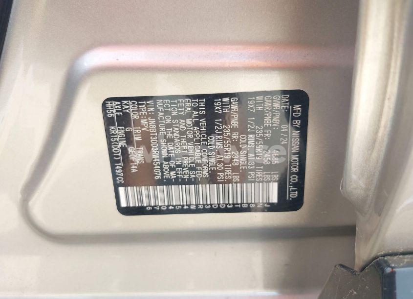 Photo 9 of 2024 Nissan Rogue PLATINUM INTELLIGENT AWD (VIN JN8BT3DD3RW454076)