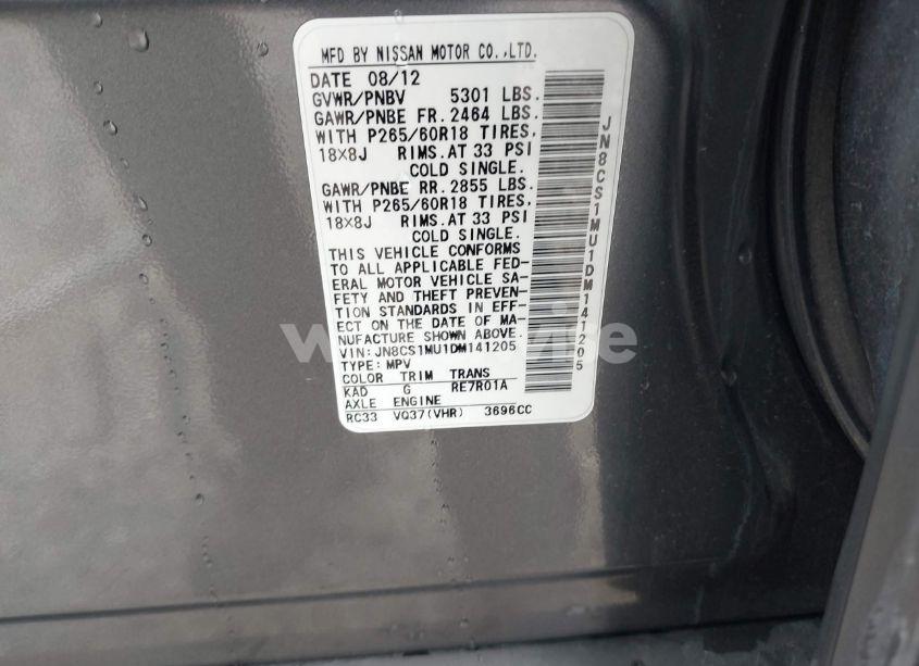 Photo 9 of 2013 Infiniti Fx37 N/A (VIN JN8CS1MU1DM141205)