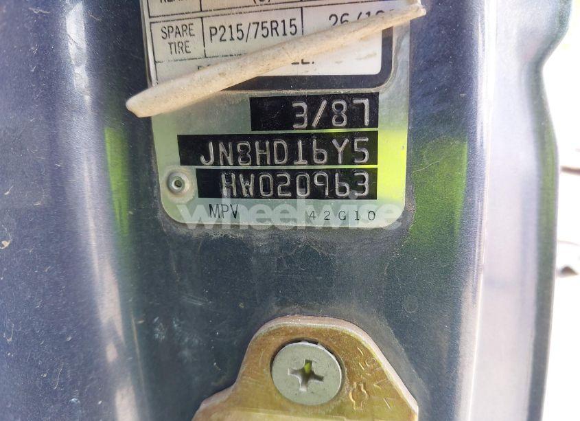 Photo 9 of 1987 Nissan Pathfinder (VIN JN8HD16Y5HW020963)