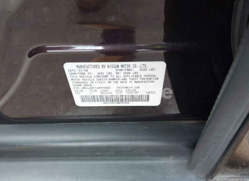 Photo 9 of 2008 Infiniti Ex35 JOURNEY (VIN JNKAJ09F58M356682)