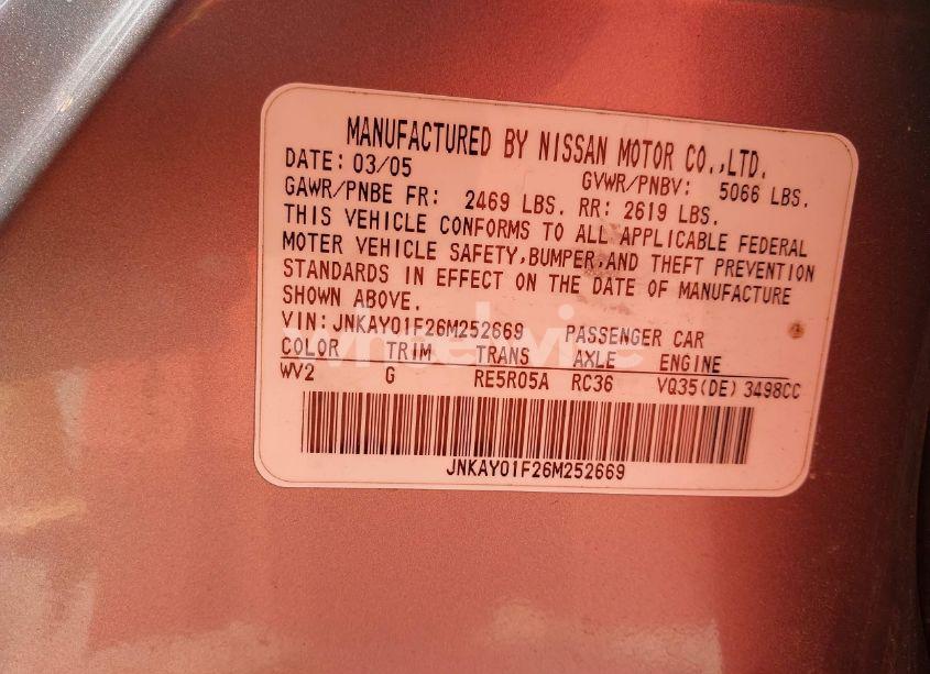 Photo 9 of 2006 Infiniti M35x (VIN JNKAY01F26M252669)