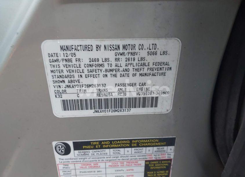 Photo 9 of 2006 Infiniti M35x (VIN JNKAY01F26M263137)