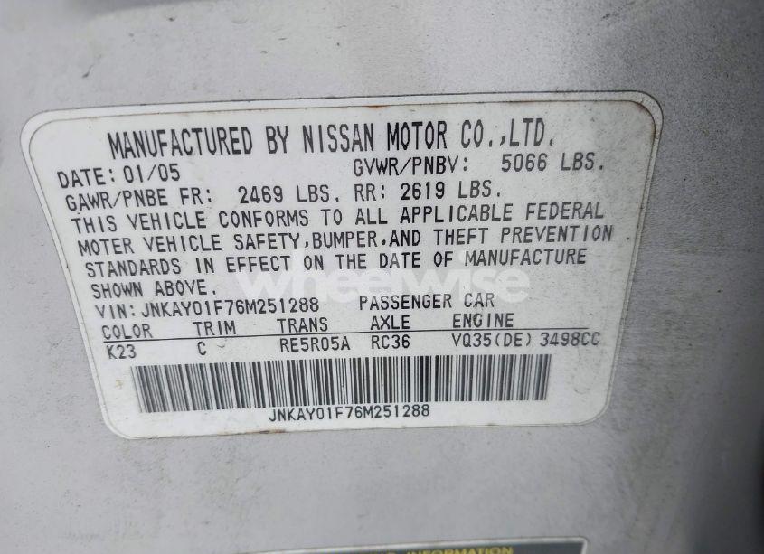 Photo 9 of 2006 Infiniti M35x (VIN JNKAY01F76M251288)