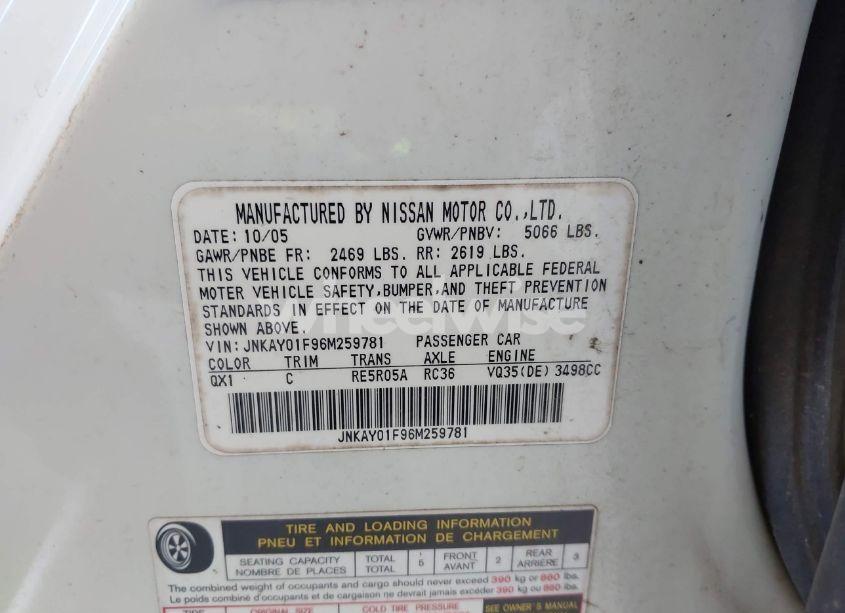 Photo 9 of 2006 Infiniti M35x (VIN JNKAY01F96M259781)