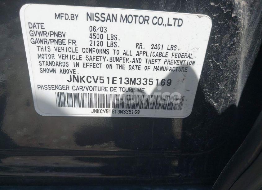 Photo 9 of 2003 Infiniti G35 LUXURY LEATHER (VIN JNKCV51E13M335169)