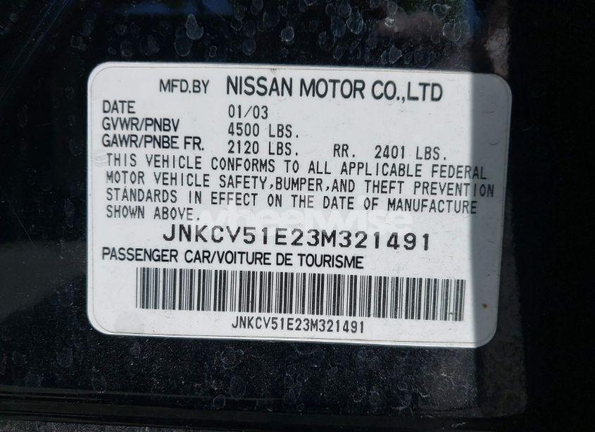 Photo 9 of 2003 Infiniti G35 LUXURY LEATHER (VIN JNKCV51E23M321491)