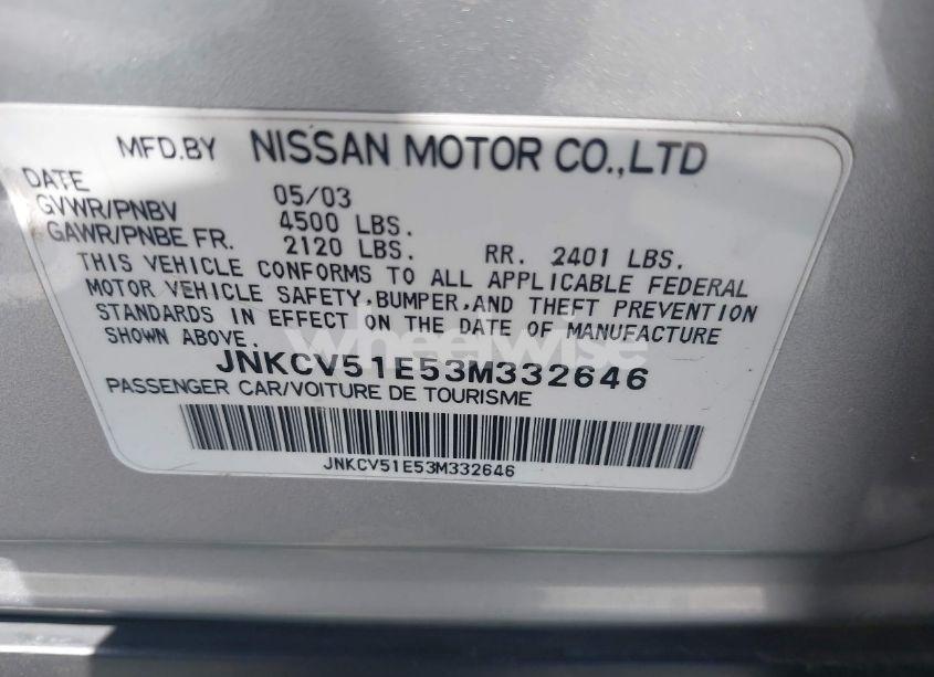 Photo 9 of 2003 Infiniti G35 LUXURY LEATHER (VIN JNKCV51E53M332646)