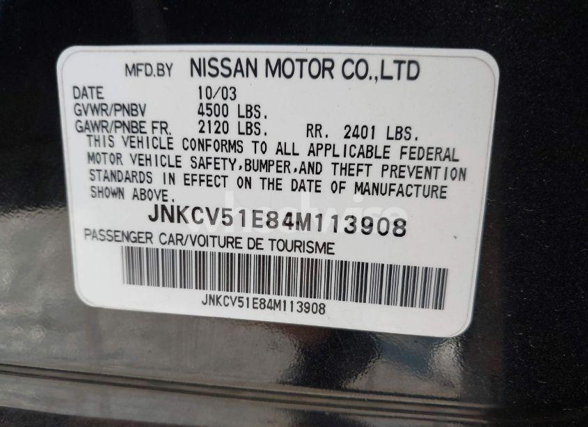 2004 Infiniti G35 (VIN JNKCV51E84M113908) main photo