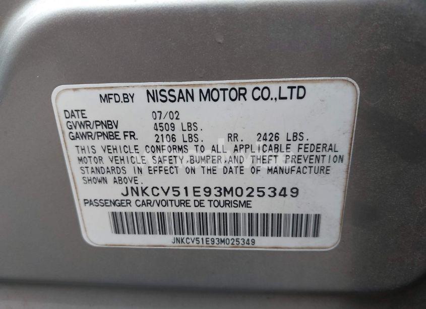 Photo 9 of 2003 Infiniti G35 LUXURY LEATHER (VIN JNKCV51E93M025349)